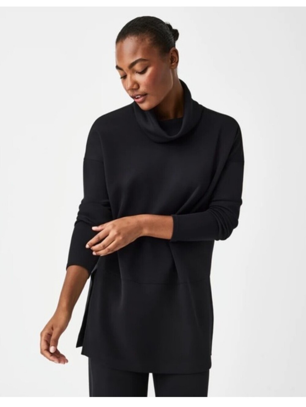 Spanx AirEssentials Turtleneck Tunic - Very Black Sz Medium